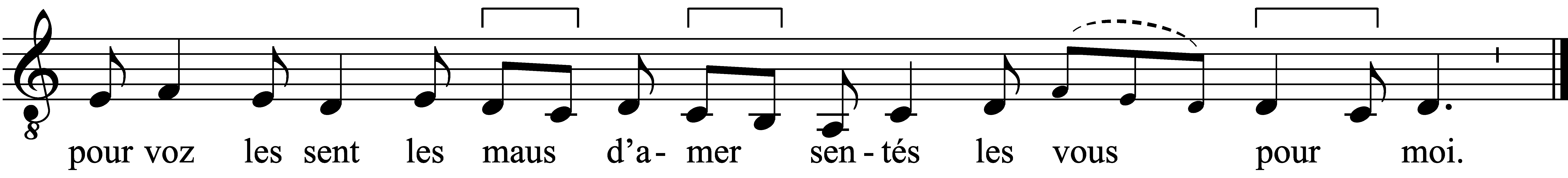 Refrain musical notation